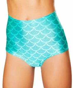 J Valentine BOTTOMS CC401 - Scale High Waist Mermaid Shorts