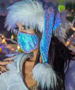 J-Valentine, Inc CH333 - Holographic Sequin Santa Hat ACCESSORIES