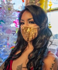 J-Valentine, Inc CH566 - Sequin Tailored Mask ACCESSORIES