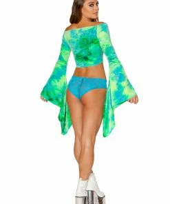 J-Valentine Catalog FF115 - Long Sleeve Tie Dye Gypsy Sleeve Top TOPS