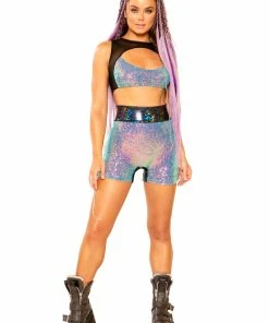 J-Valentine, Inc BOTTOMS FF330 - Sequin Bike Short
