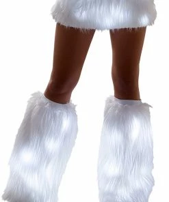 J-Valentine, Inc OUTERWEAR FF429 - Faux Fur Light-Up Legwarmers
