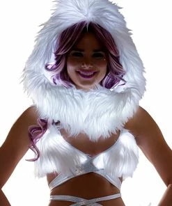 J-Valentine, Inc TOPS FF426 - Faux Fur Light-Up Wrap Top