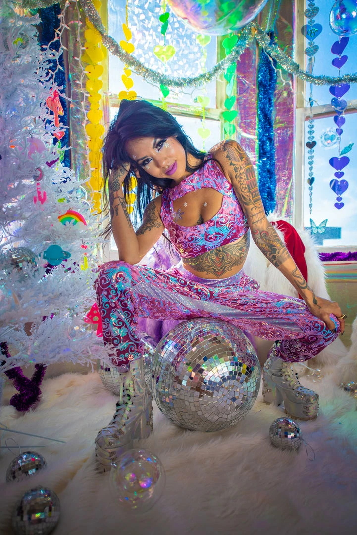 J-Valentine, Inc Pants FF570 - Sequin Velvet Joggers 2 J-Valentine, Inc Pants FF570 - Sequin Velvet Joggers