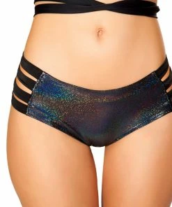 J Valentine FF923 - Metallic No Seam Strappy Shorts BOTTOMS