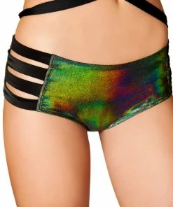 J Valentine FF923 - Metallic No Seam Strappy Shorts BOTTOMS