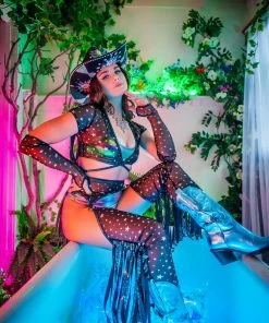 J-Valentine, Inc FR110 - Karma Cowgirl Fringe Wrap Top 27 J-Valentine, Inc FR110 - Karma Cowgirl Fringe Wrap Top