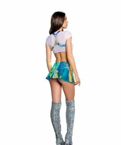 J-Valentine, Inc TOPS FR121 - Star Mesh Cap Sleeve Top