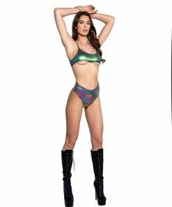 J-Valentine, Inc FR137 - Unicorn Foil Micro Tank Top TOPS