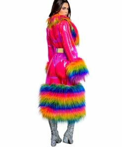 J-Valentine, Inc Jackets | Coats FR158 - Rainbow Vibrations Trench With Sour Candy Belt
