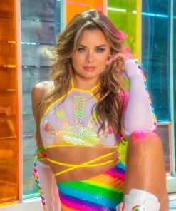 J-Valentine, Inc FS133 - Sunshine Holo Halter Top