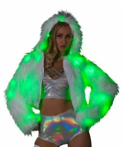 J-Valentine, Inc CL524 - Light-Up Hooded Cropped Jacket