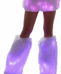 J-Valentine, Inc OUTERWEAR FF429 - Faux Fur Light-Up Legwarmers