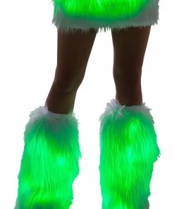 J-Valentine, Inc OUTERWEAR FF429 - Faux Fur Light-Up Legwarmers