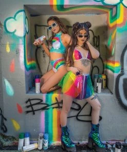 J-Valentine, Inc FF539 - Rainbow & Clouds Short BOTTOMS 7 J-Valentine, Inc FF539 - Rainbow & Clouds Short BOTTOMS