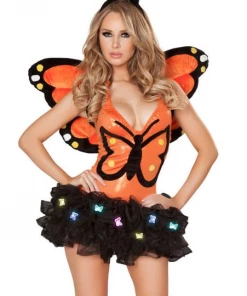 J Valentine CA127 - Monarch Butterfly Bodysuit And Headband ONE PIECES